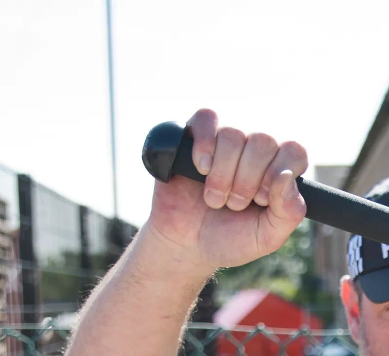 Baton in Police officer hand